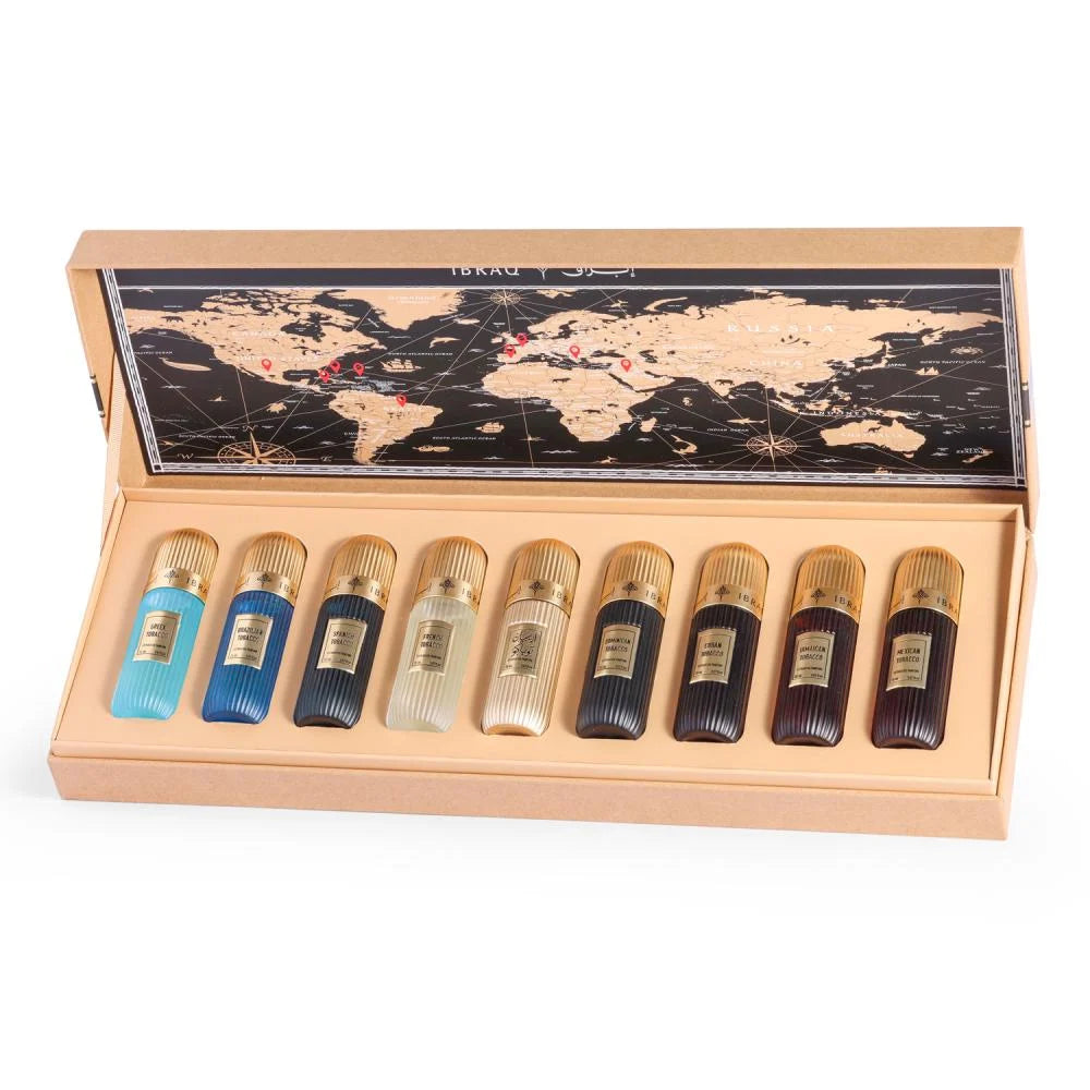 Ibrahim Al Qurashi perfume Tobacco Collection set of 9pcs (20ML)