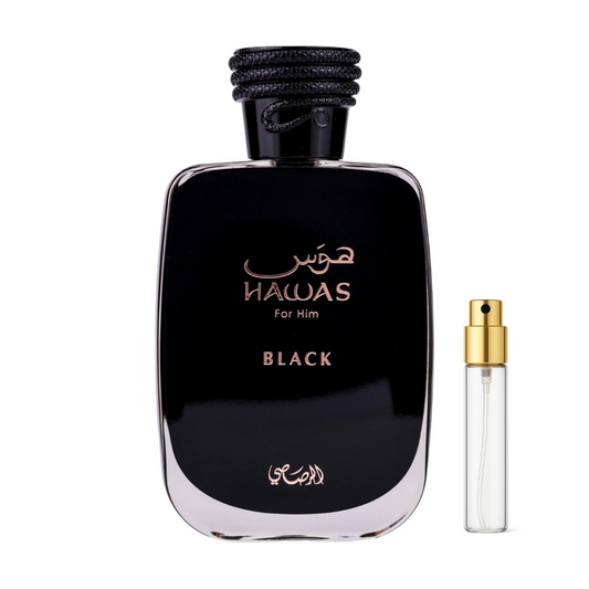 (DECANT) Rasasi Hawas Black ( alternative: nishane hacivat)